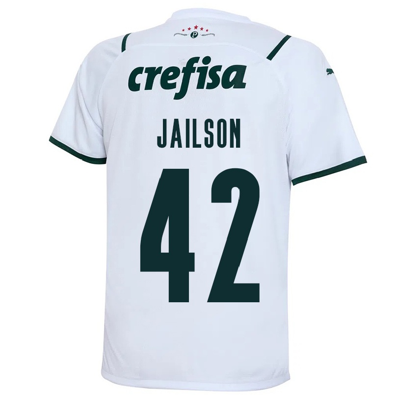 Kinder Fußball Jailson #42 Weiß Auswärtstrikot Trikot 2021/22 T-shirt