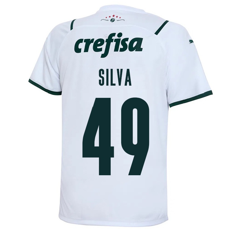 Kinder Fußball Gabriel Silva #49 Weiß Auswärtstrikot Trikot 2021/22 T-shirt