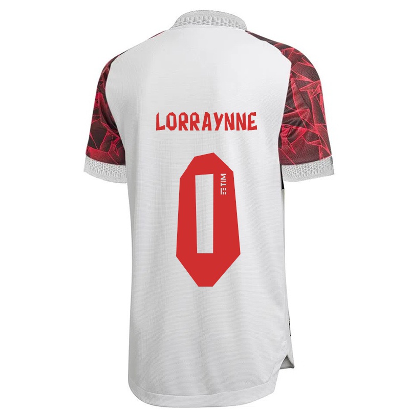Kinder Fußball Lorraynne #0 Weiß Auswärtstrikot Trikot 2021/22 T-shirt