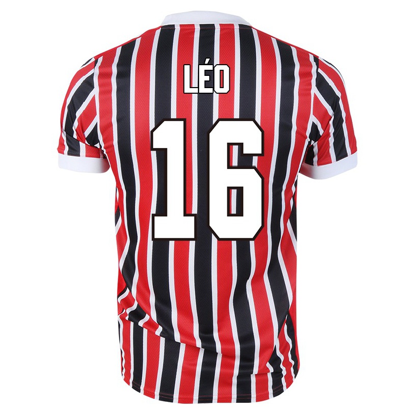 Kinder Fußball Leo #16 Rot Schwarz Auswärtstrikot Trikot 2021/22 T-shirt