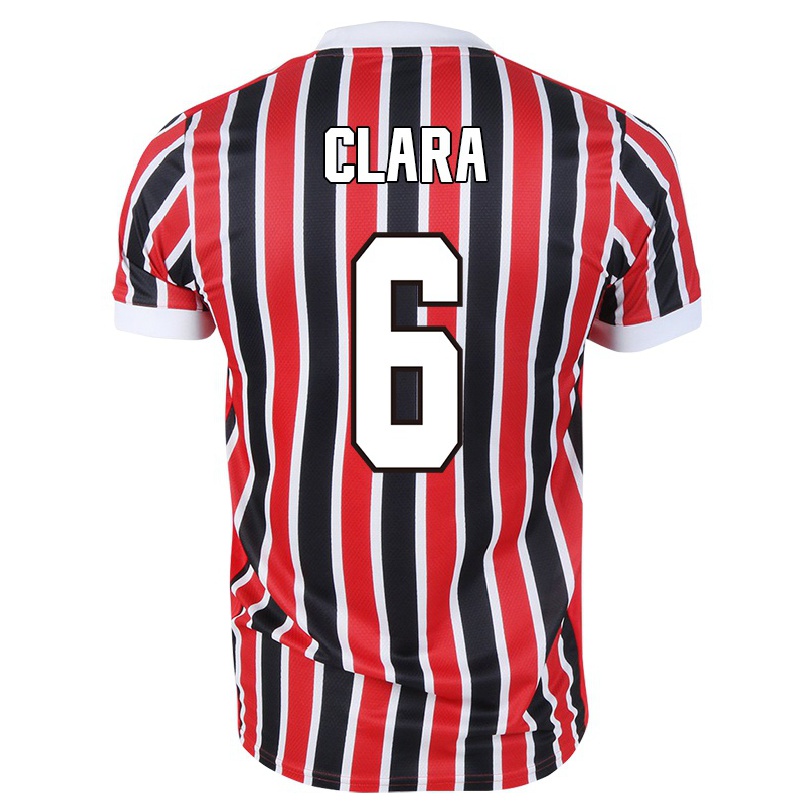Kinder Fußball Ana Clara #6 Rot Schwarz Auswärtstrikot Trikot 2021/22 T-shirt
