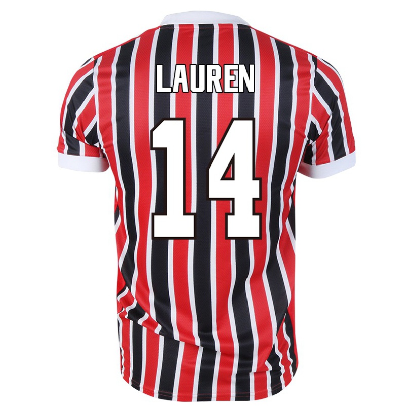 Kinder Fußball Lauren #14 Rot Schwarz Auswärtstrikot Trikot 2021/22 T-shirt
