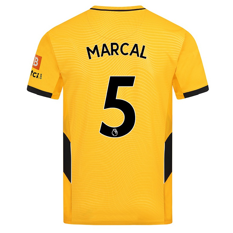 Kinder Fußball Marcal #5 Gelb Heimtrikot Trikot 2021/22 T-shirt