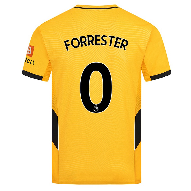 Kinder Fußball Jaden Forrester #0 Gelb Heimtrikot Trikot 2021/22 T-shirt