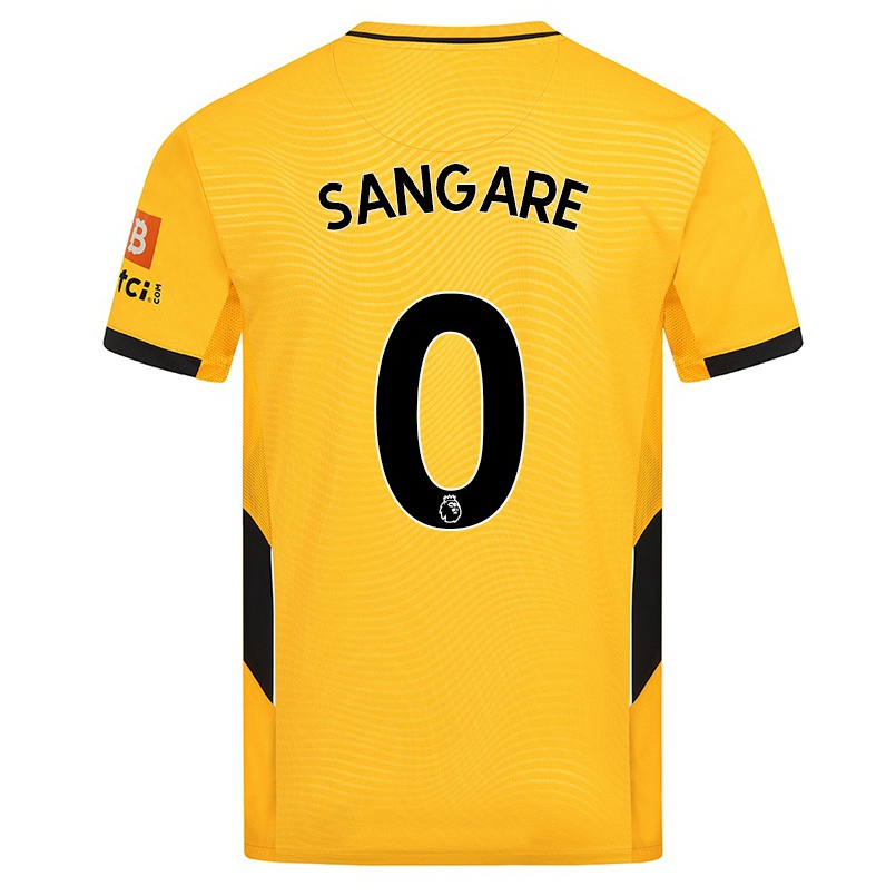 Kinder Fußball Faisu Sangare #0 Gelb Heimtrikot Trikot 2021/22 T-shirt