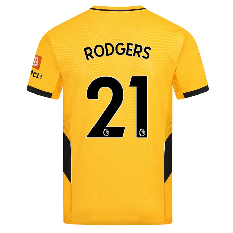 Kinder Fußball Eva Rodgers #21 Gelb Heimtrikot Trikot 2021/22 T-shirt