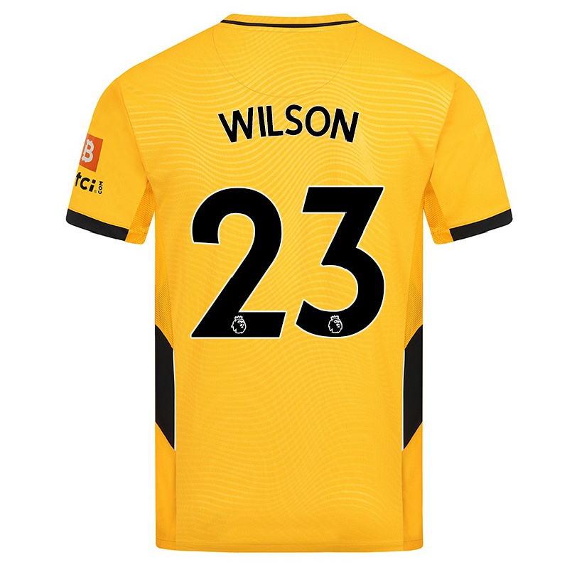 Kinder Fußball Pip Wilson #23 Gelb Heimtrikot Trikot 2021/22 T-shirt