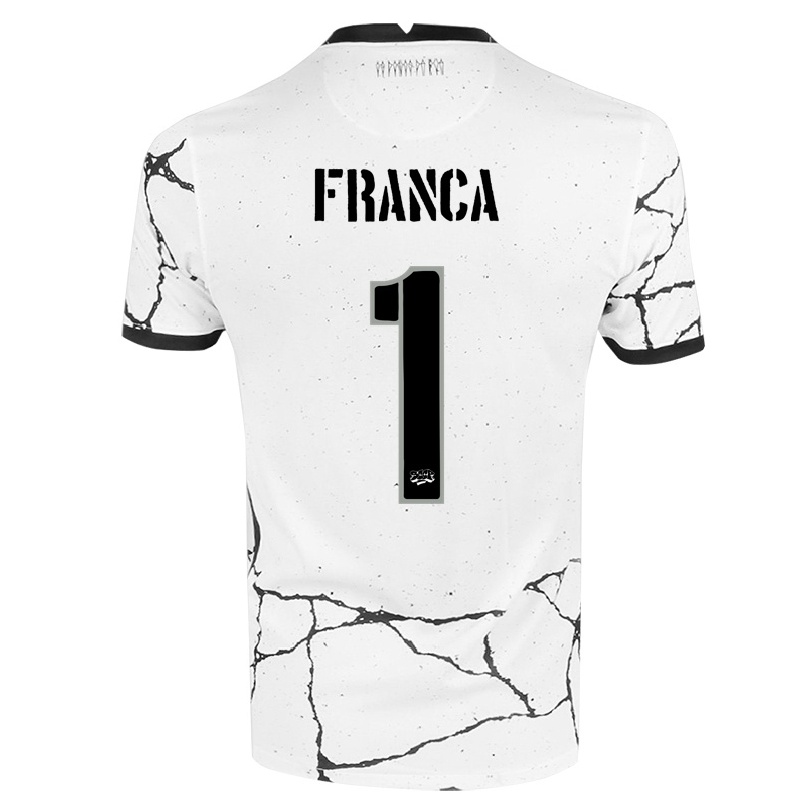 Kinder Fußball Caique Franca #1 Weiß Heimtrikot Trikot 2021/22 T-shirt
