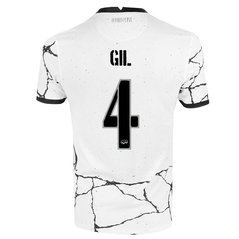 Kinder Fußball Gil #4 Weiß Heimtrikot Trikot 2021/22 T-shirt