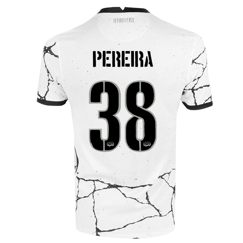 Kinder Fußball Gabriel Pereira #38 Weiß Heimtrikot Trikot 2021/22 T-shirt