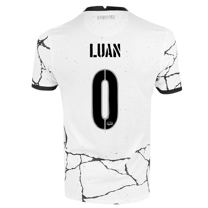 Kinder Fußball Luan #0 Weiß Heimtrikot Trikot 2021/22 T-shirt