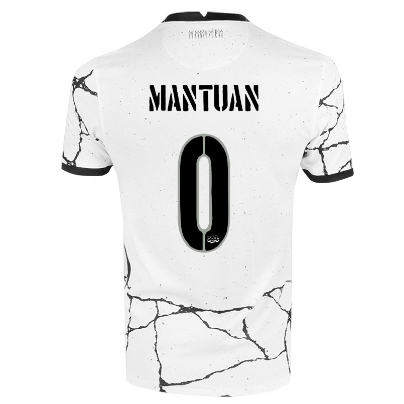 Kinder Fußball Gustavo Mantuan #0 Weiß Heimtrikot Trikot 2021/22 T-shirt
