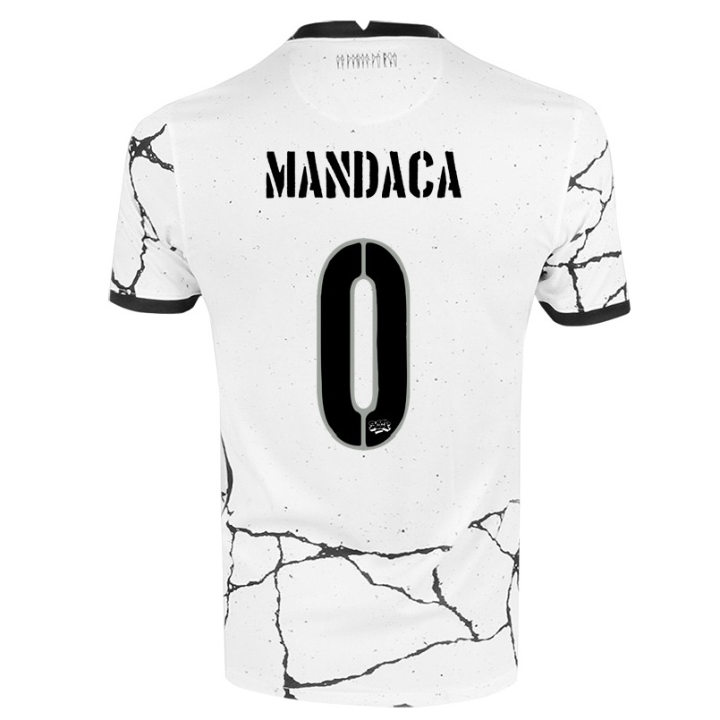 Kinder Fußball Mandaca #0 Weiß Heimtrikot Trikot 2021/22 T-Shirt