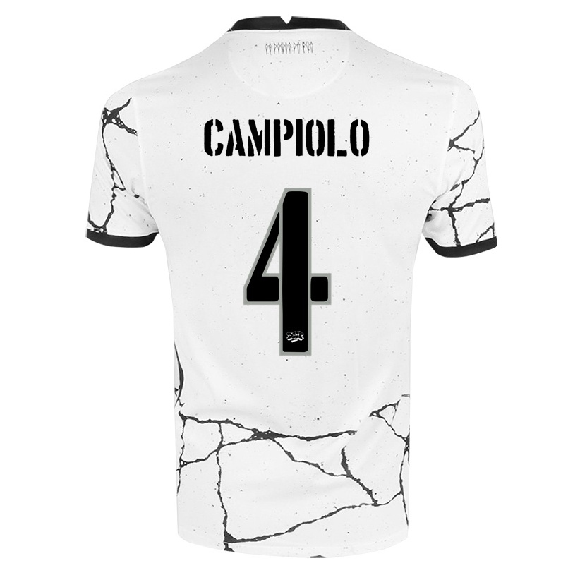 Kinder Fußball Giovanna Campiolo #4 Weiß Heimtrikot Trikot 2021/22 T-shirt
