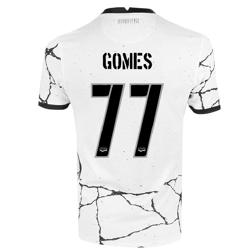 Kinder Fußball Bianca Gomes #77 Weiß Heimtrikot Trikot 2021/22 T-shirt