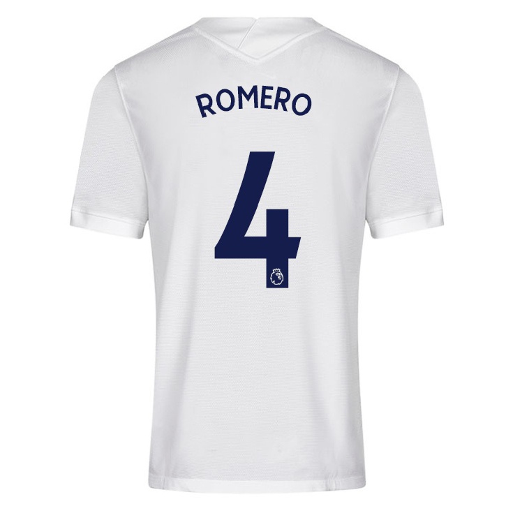 Kinder Fußball Cristian Romero #4 Weiß Heimtrikot Trikot 2021/22 T-shirt