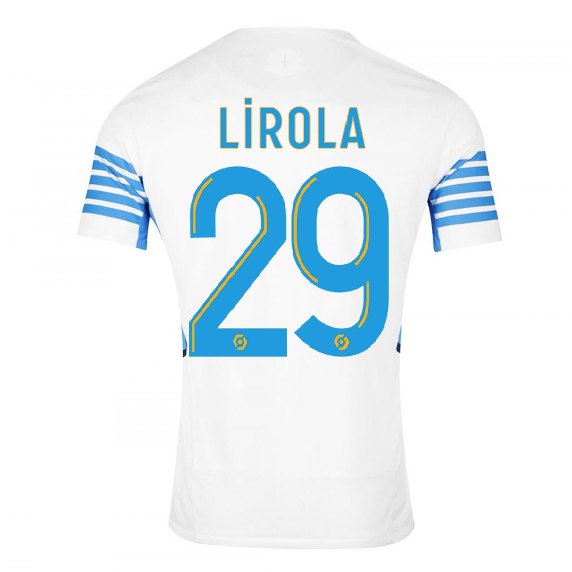 Kinder Fußball Pol Lirola #29 Weiß Heimtrikot Trikot 2021/22 T-Shirt
