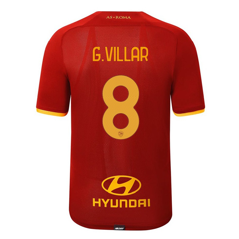 Kinder Fußball Gonzalo Villar #8 Rot Heimtrikot Trikot 2021/22 T-shirt