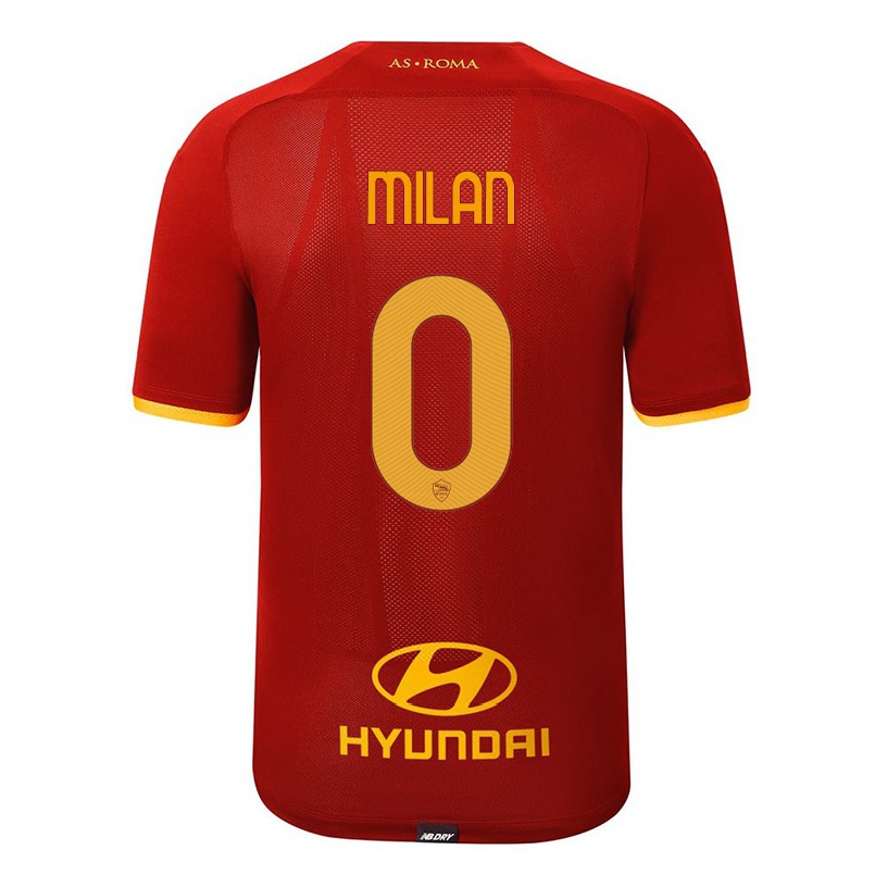 Kinder Fußball Alberto Milan #0 Rot Heimtrikot Trikot 2021/22 T-shirt