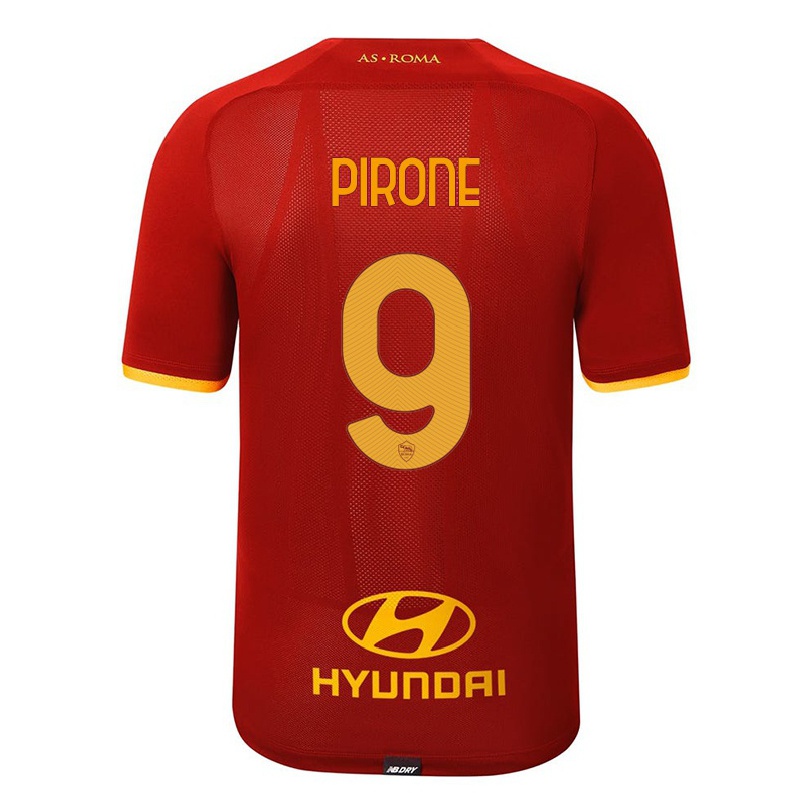Kinder Fußball Valeria Pirone #9 Rot Heimtrikot Trikot 2021/22 T-shirt