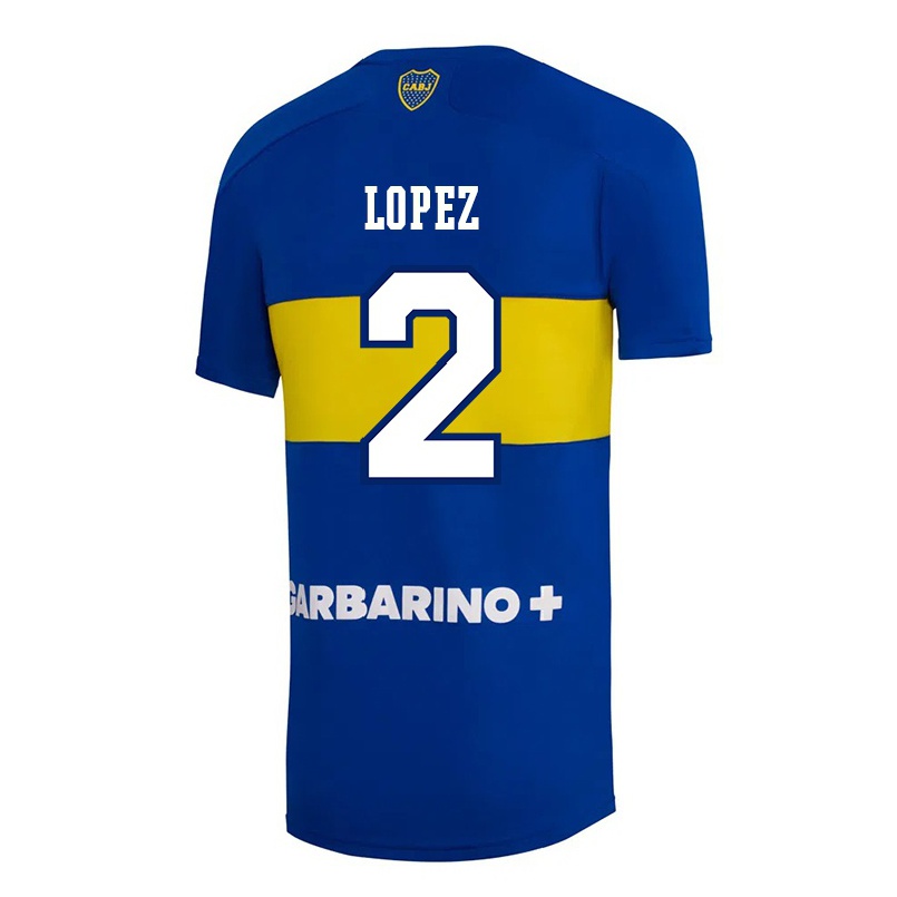 Kinder Fußball Lisandro Lopez #2 Königsblau Heimtrikot Trikot 2021/22 T-shirt