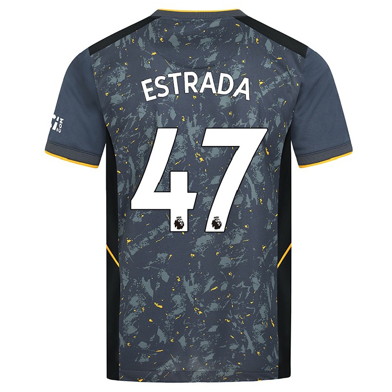 Kinder Fußball Pascal Juan Estrada #47 Grad Auswärtstrikot Trikot 2021/22 T-shirt