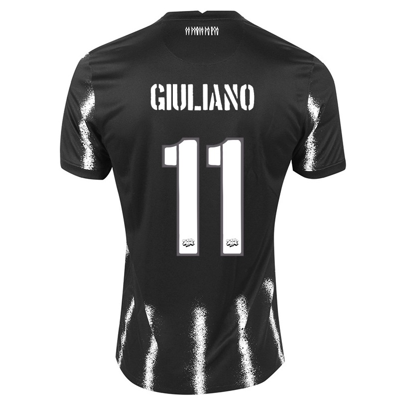 Kinder Fußball Giuliano #11 Schwarz Auswärtstrikot Trikot 2021/22 T-shirt