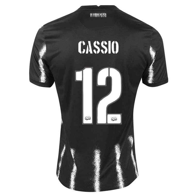 Kinder Fußball Cassio #12 Schwarz Auswärtstrikot Trikot 2021/22 T-shirt