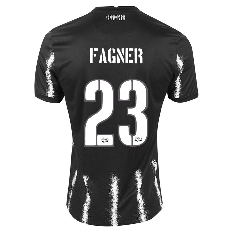 Kinder Fußball Fagner #23 Schwarz Auswärtstrikot Trikot 2021/22 T-shirt