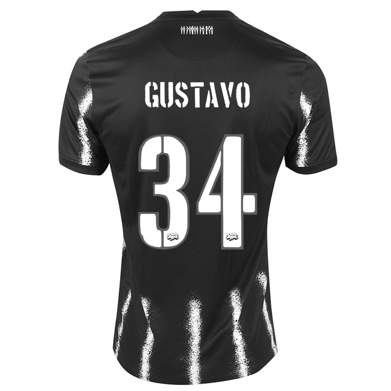 Kinder Fußball Raul Gustavo #34 Schwarz Auswärtstrikot Trikot 2021/22 T-shirt