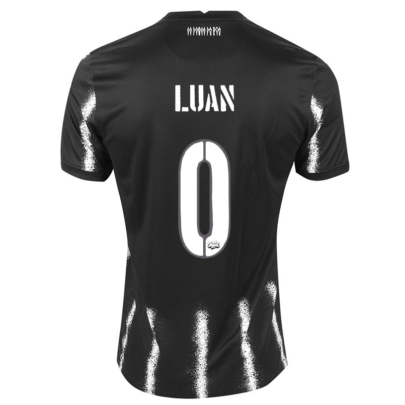 Kinder Fußball Luan #0 Schwarz Auswärtstrikot Trikot 2021/22 T-shirt