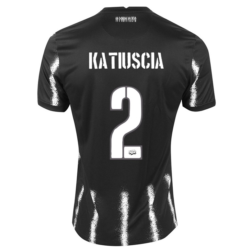 Kinder Fußball Katiuscia #2 Schwarz Auswärtstrikot Trikot 2021/22 T-shirt