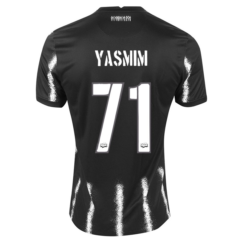 Kinder Fußball Yasmim #71 Schwarz Auswärtstrikot Trikot 2021/22 T-shirt