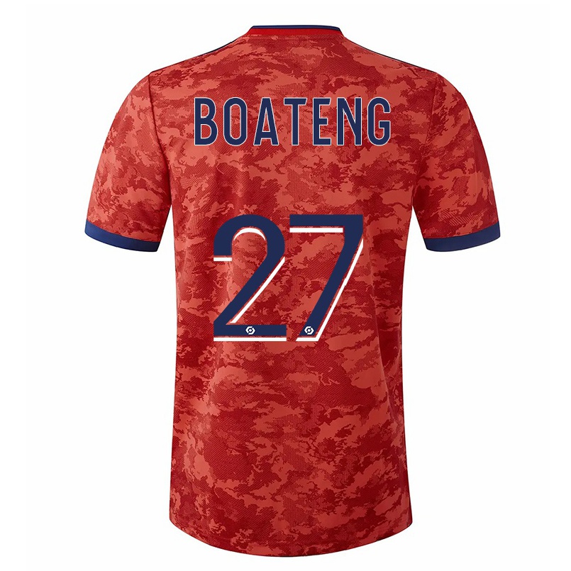 Kinder Fußball Jerome Boateng #27 Orange Auswärtstrikot Trikot 2021/22 T-shirt