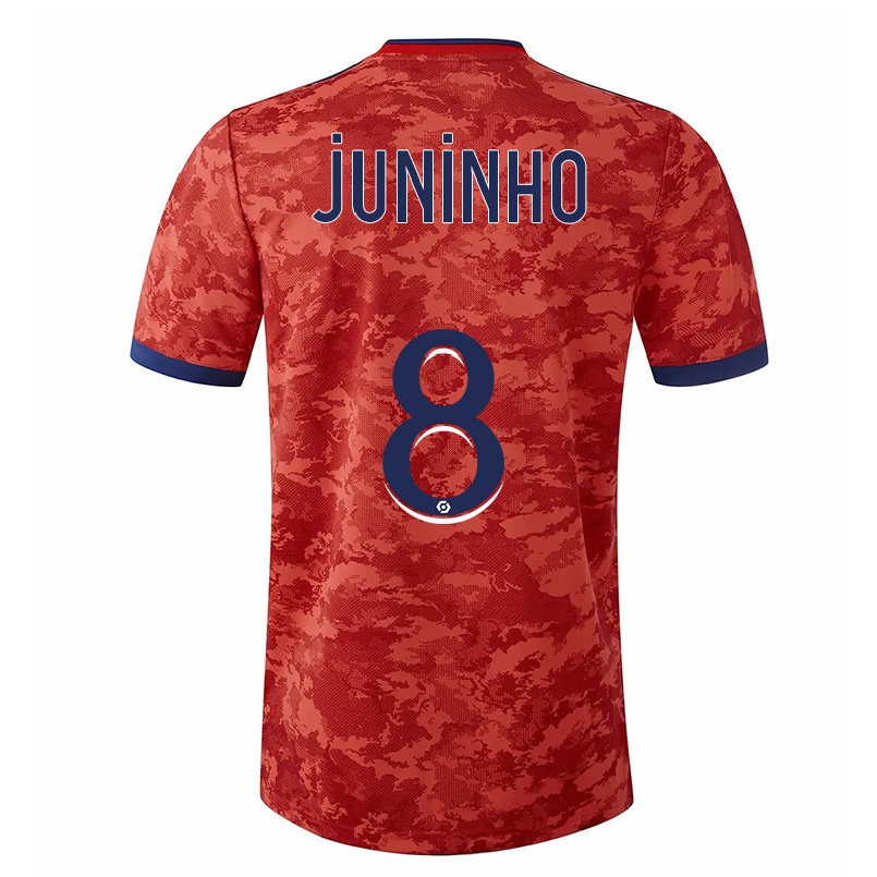 Kinder Fußball Juninho Pernambucano #8 Orange Auswärtstrikot Trikot 2021/22 T-shirt