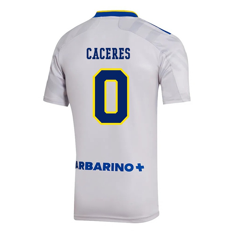 Kinder Fußball Franco Caceres #0 Grau Auswärtstrikot Trikot 2021/22 T-shirt