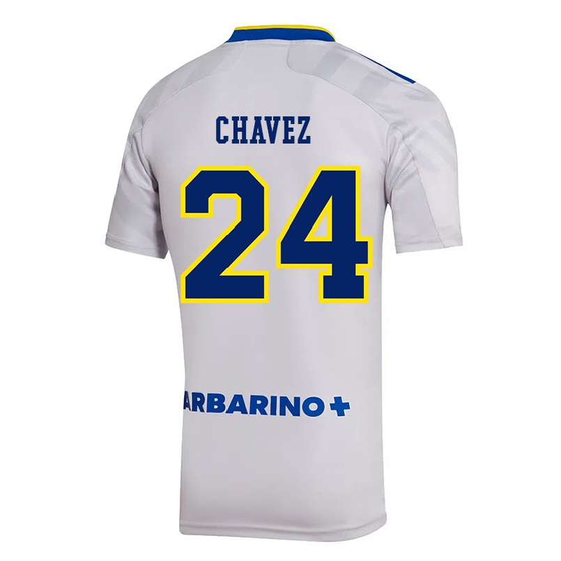 Kinder Fußball Gabriela Chavez #24 Grau Auswärtstrikot Trikot 2021/22 T-Shirt