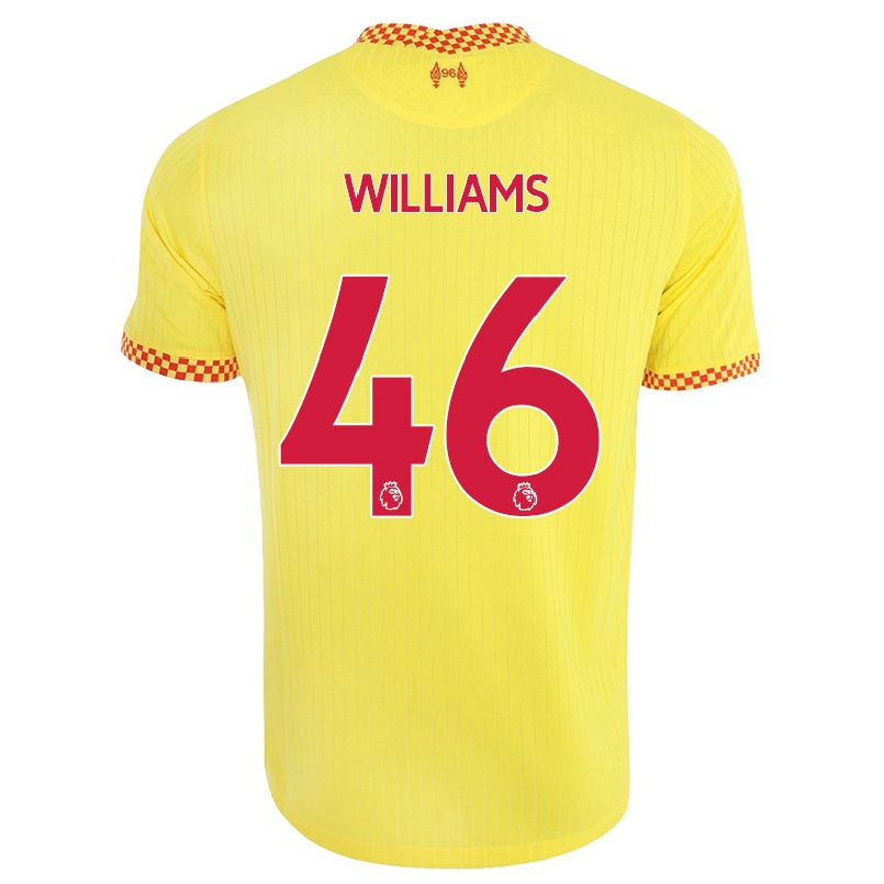 Kinder Fußball Rhys Williams #46 Gelb Ausweichtrikot Trikot 2021/22 T-shirt