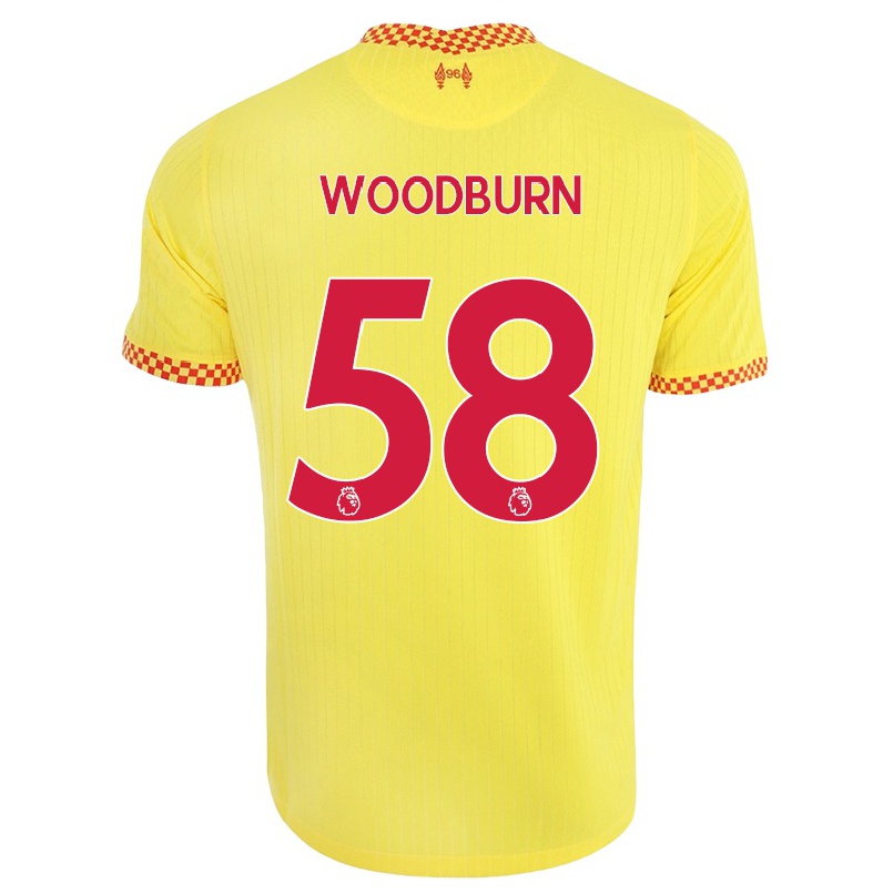 Kinder Fußball Ben Woodburn #58 Gelb Ausweichtrikot Trikot 2021/22 T-shirt