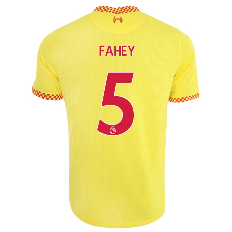 Kinder Fußball Niamh Fahey #5 Gelb Ausweichtrikot Trikot 2021/22 T-shirt