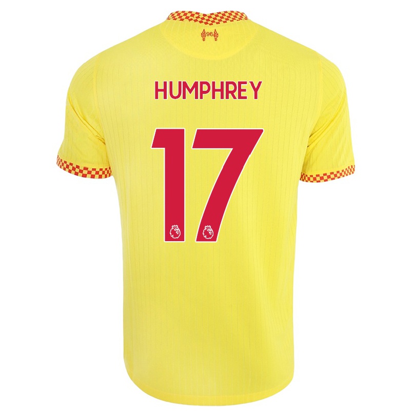 Kinder Fußball Carla Humphrey #17 Gelb Ausweichtrikot Trikot 2021/22 T-shirt