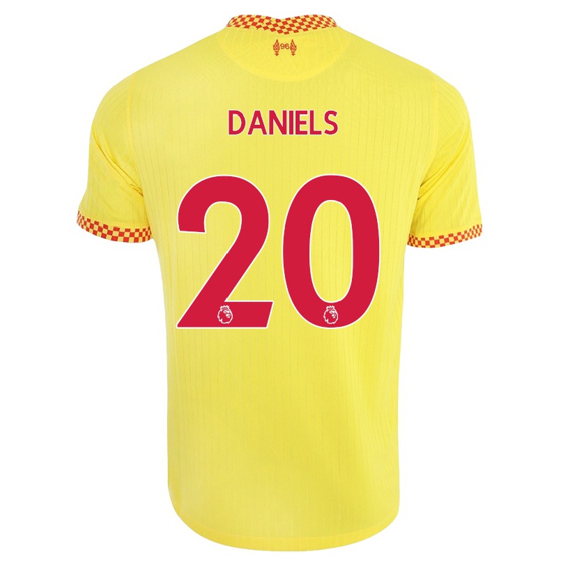 Kinder Fußball Yana Daniels #20 Gelb Ausweichtrikot Trikot 2021/22 T-shirt