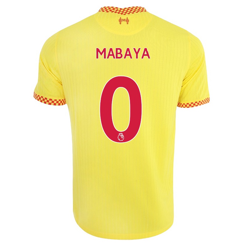 Kinder Fußball Isaac Mabaya #0 Gelb Ausweichtrikot Trikot 2021/22 T-shirt