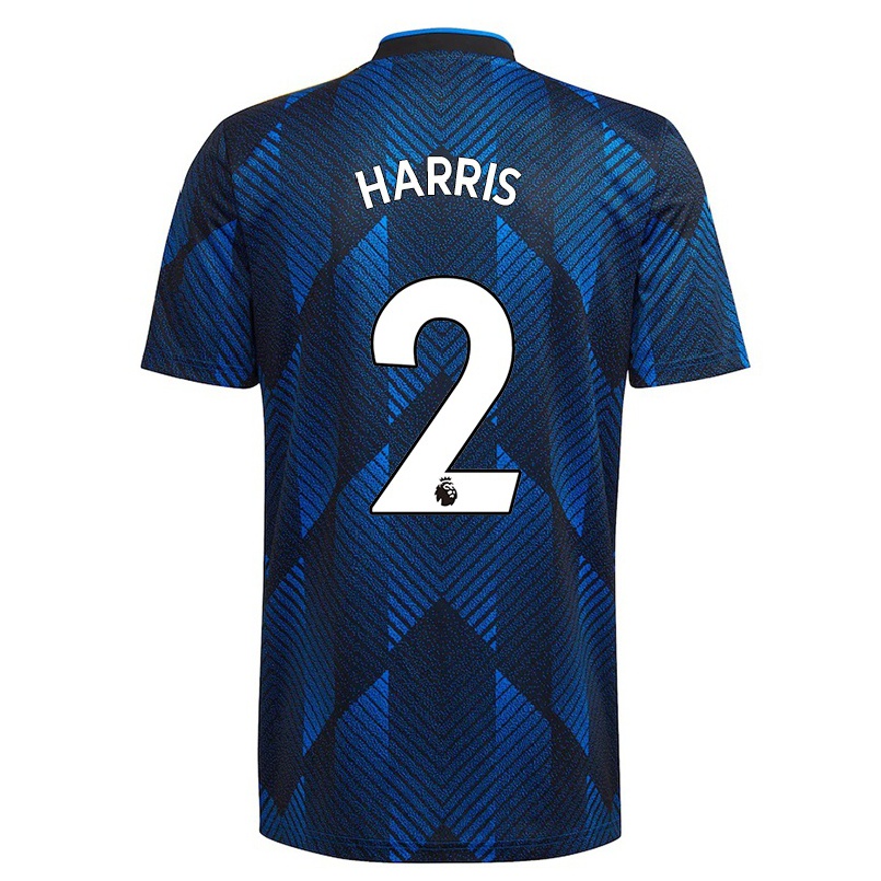 Kinder Fußball Martha Harris #2 Dunkelblau Ausweichtrikot Trikot 2021/22 T-shirt