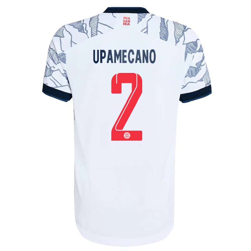 Kinder Fußball Dayot Upamecano #2 Grau Weiß Ausweichtrikot Trikot 2021/22 T-shirt