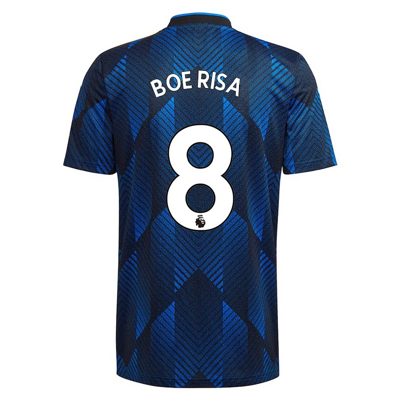 Kinder Fußball Vilde Boe Risa #8 Dunkelblau Ausweichtrikot Trikot 2021/22 T-shirt