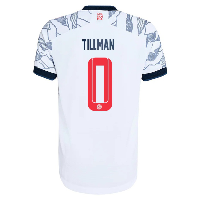 Kinder Fußball Malik Tillman #0 Grau Weiß Ausweichtrikot Trikot 2021/22 T-shirt