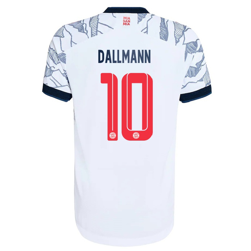 Kinder Fußball Linda Dallmann #10 Grau Weiß Ausweichtrikot Trikot 2021/22 T-shirt