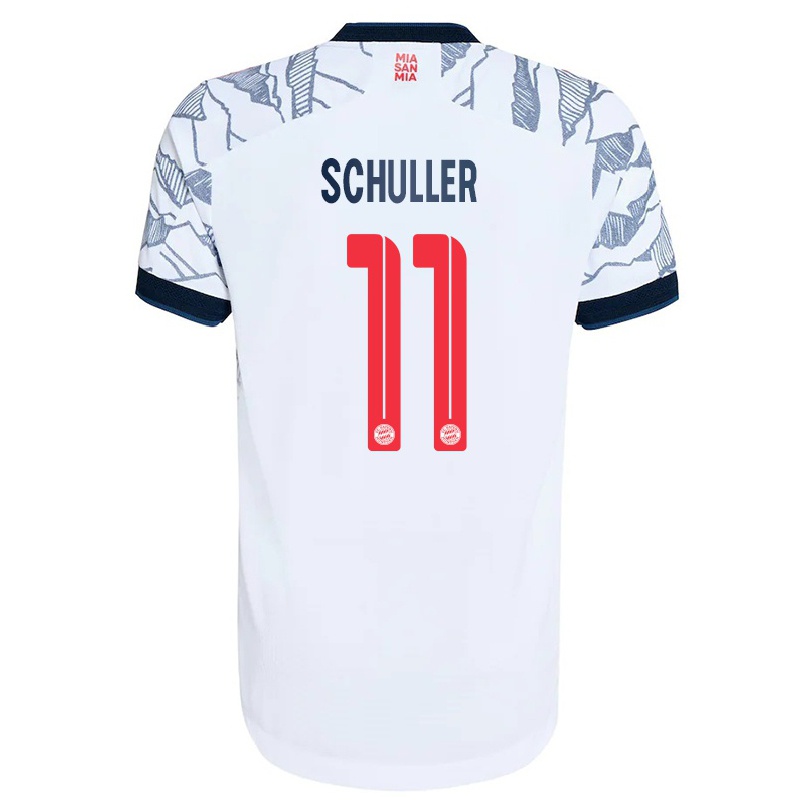 Kinder Fußball Lea Schuller #11 Grau Weiß Ausweichtrikot Trikot 2021/22 T-shirt