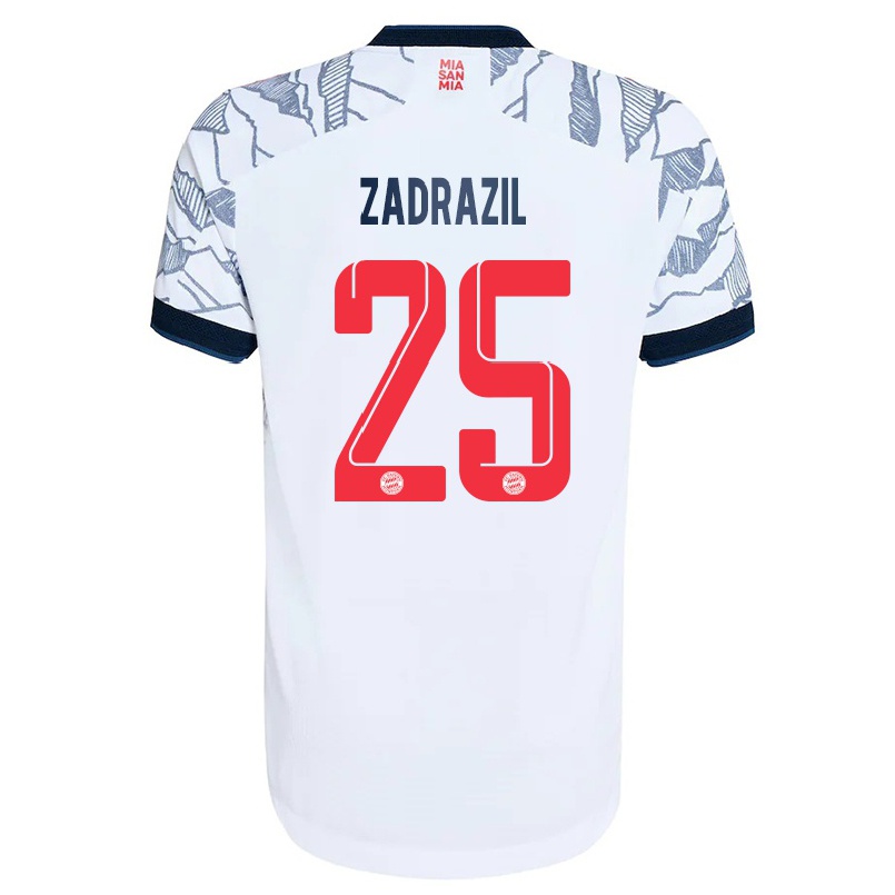 Kinder Fußball Sarah Zadrazil #25 Grau Weiß Ausweichtrikot Trikot 2021/22 T-shirt